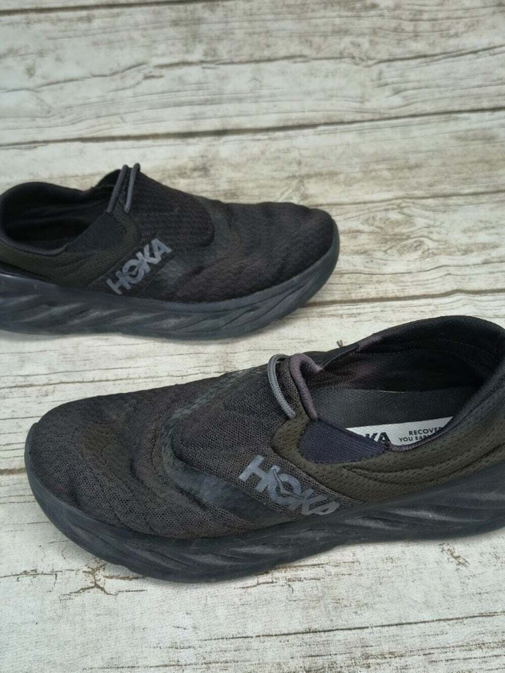 Hoka One One M Ora Recovery Shoe 2 Black Slip On Comfort Sneakers Mens Size 9